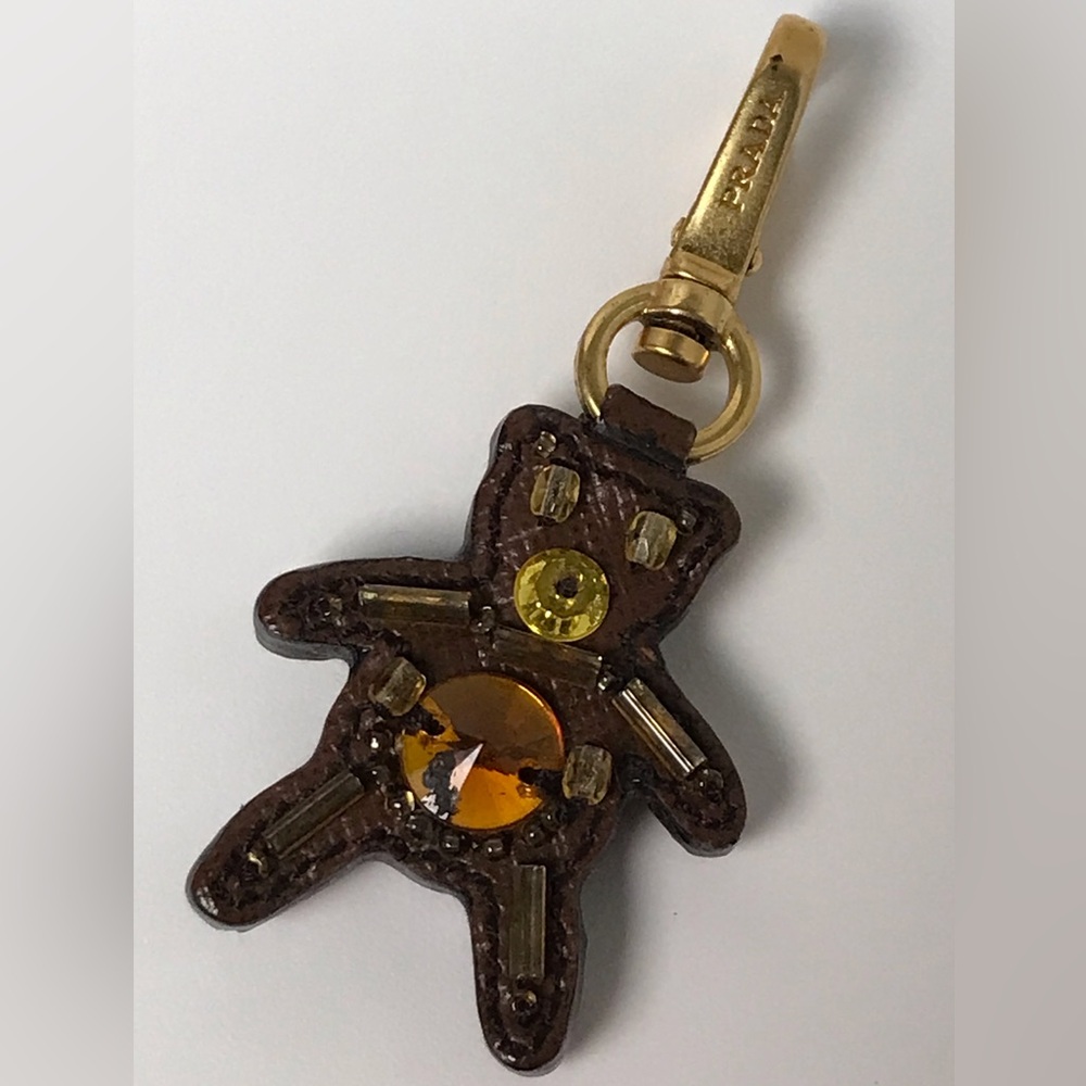 PRADA Leather Teddy Bear Keychain/ Bag Charm π»ππ₯ - Picture 10 of 13